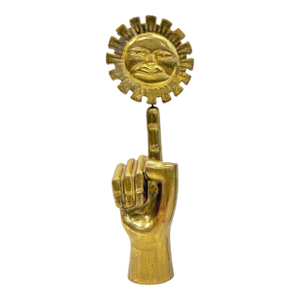 1970s Pedro Friedeberg, Mano Sol (Rare Giltwood Sculpture)
