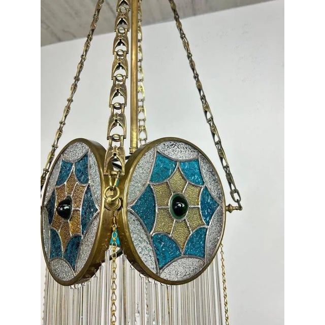 Metal Jugendstil Hanging Lamp, 1890s For Sale - Image 7 of 11
