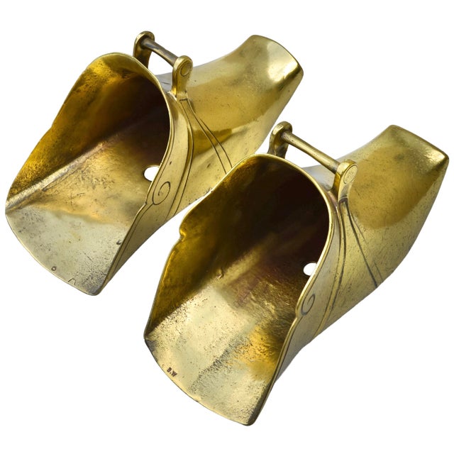 Metal Early 20th Century Spanish-Colonial Equestrian Brass Horse Slipper Stirrups - A Pair For Sale - Image 7 of 8