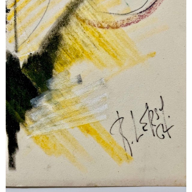 Roger Lersy, Large Modernist Art French Abstract Expressionist Colorful Painting Roger Lersy, 1964 For Sale - Image 4 of 4