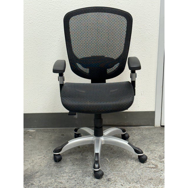 Black Hyken Ergonomic Mesh Swivel Task Chair For Sale - Image 8 of 12