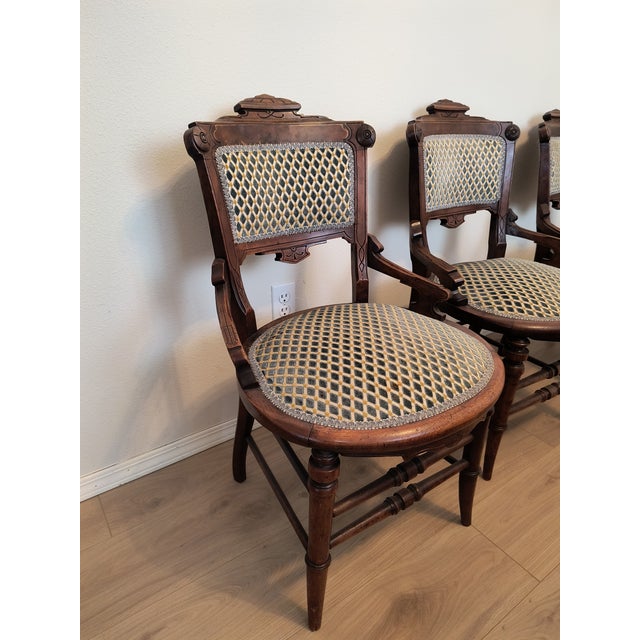 Traditional Set of 8 Mahogany Dining Chairs For Sale - Image 3 of 5
