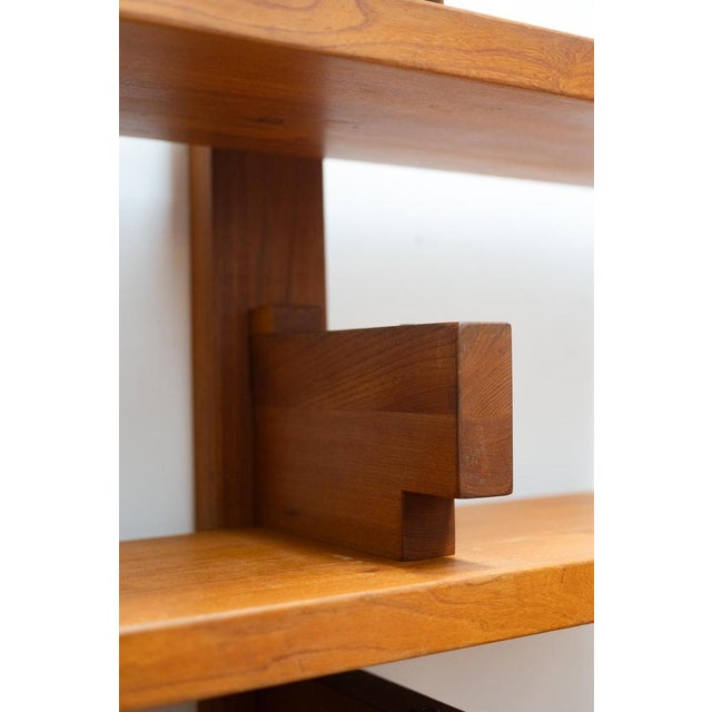 1980s Shelf in Elm by Pierre Chapo, 1980s For Sale - Image 5 of 6