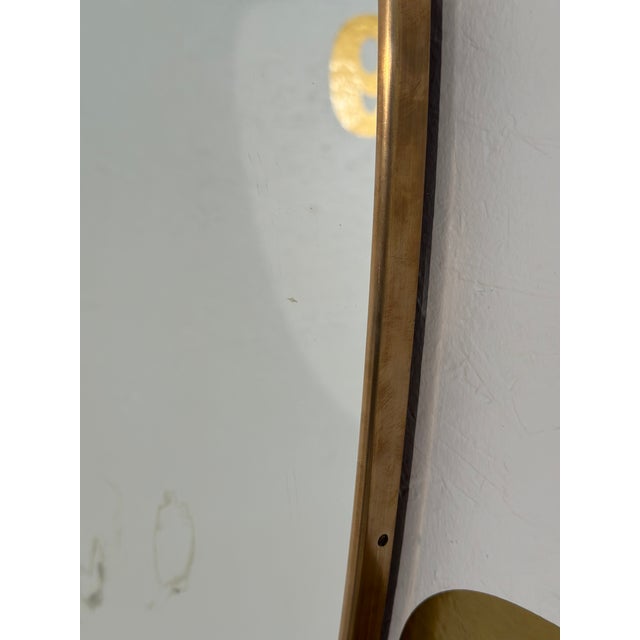Vintage Unique Brass Wall Mirror 1970s For Sale - Image 4 of 7