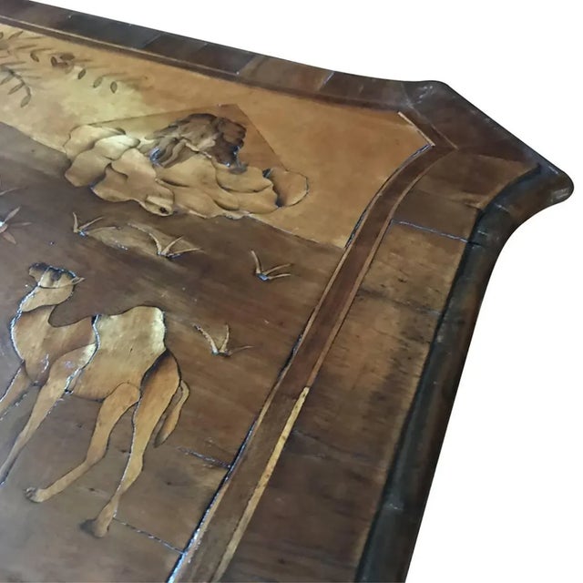 18th Century 18th Century Adam and Eve Inlayed Walnut Table, German For Sale - Image 5 of 8