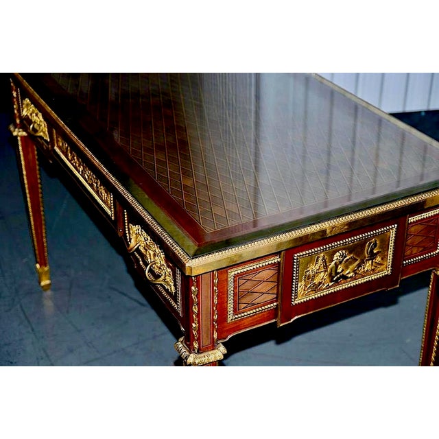 French Louis XVI-style Writing Table, After Jean-Henri Riesener For Sale - Image 3 of 13