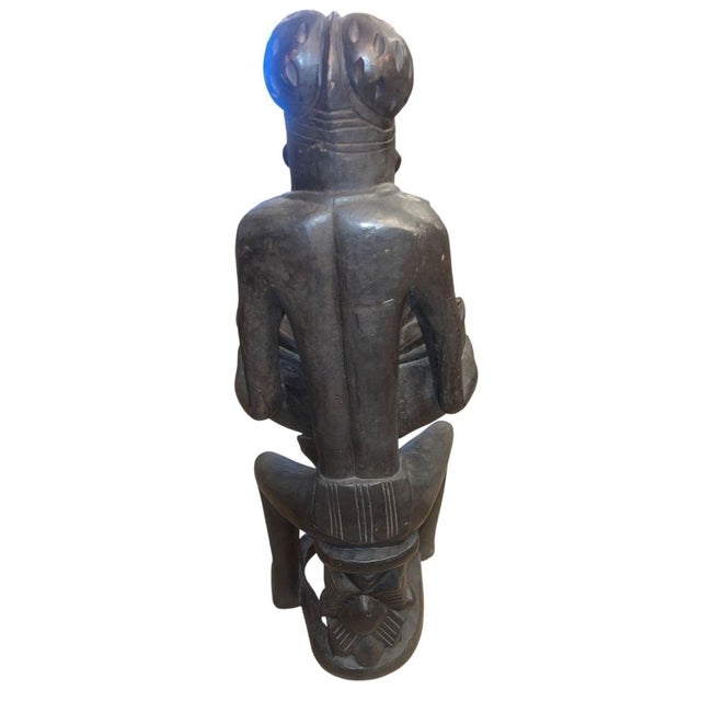 Wood Monumental Yoruba Figural Ritual Vessel, Nigeria, Mid-20th Century For Sale - Image 7 of 7