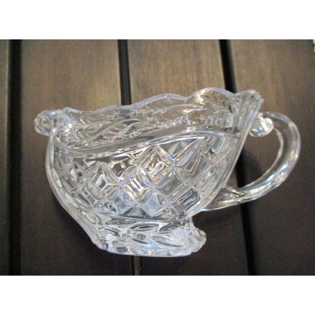 Vintage Crystal Sleigh Sauce Boat For Sale - Image 4 of 5