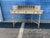 Late 20th Century Ficks Reed Mid-Century Faux Bamboo Desk With Vellum Top and Semicircular Shelf For Sale - Image 5 of 11