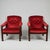 Brown Vintage Nordic Red Chairs, 1970s, Set of 2 For Sale - Image 8 of 8
