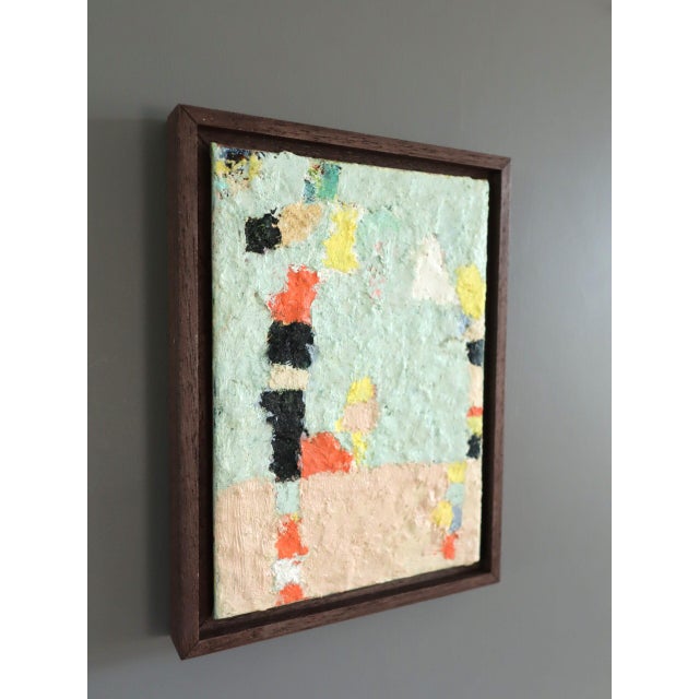 Contemporary 'Things Far and Near' Original Mini Abstract Oil Painting by British Artist Lloyd Durling, Framed For Sale - Image 4 of 10