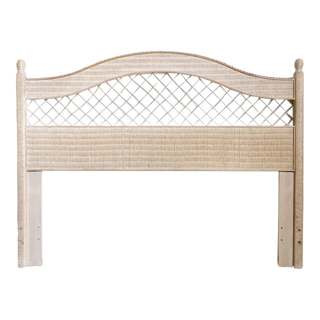 Boho Chic Rattan and Wicker Queen Headboard by Henry Link Chairish