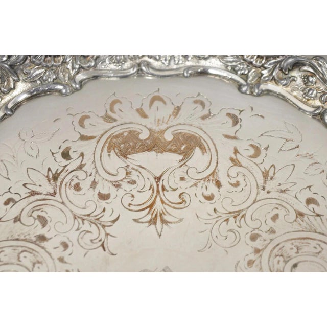 Silver Antique Victorian Silver Plated 12" Round Award Platter Tray to Francis Biddle For Sale - Image 8 of 11