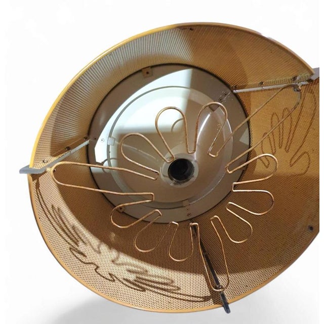 Perforated Steel Hanging Lamp, 1950s For Sale - Image 5 of 6