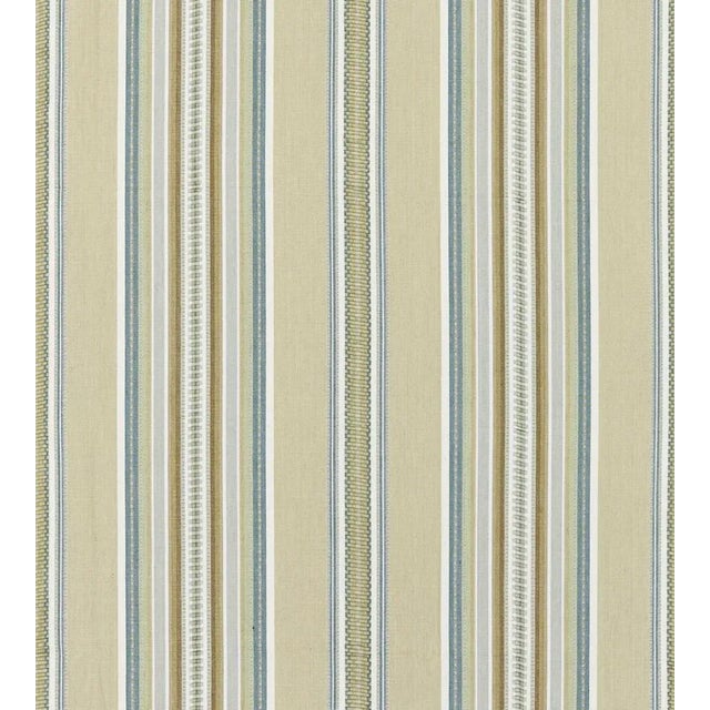 Traditional The House of Scalamandré Cyrus Cotton Stripe Fabric, Prairie For Sale - Image 3 of 3