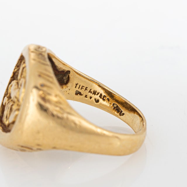 Metal Vhernier Abbraccio Ring 18k Rose Gold Sz 6 Sculpted Cocktail Jewelry Signed For Sale - Image 7 of 7