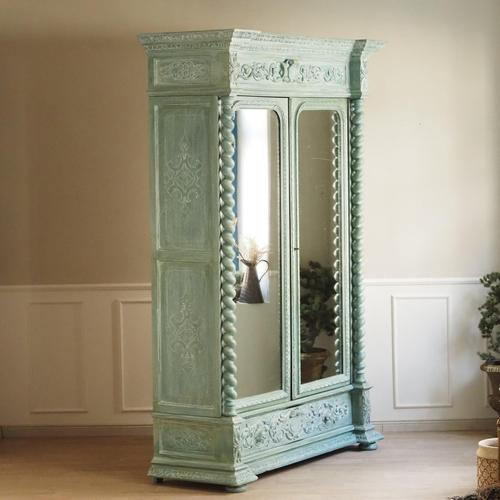 Antique Gründerzeit Mirrored Wardrobe For Sale - Image 18 of 18