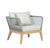Modern Cypress Teak Wood Outdoor Arm Chair With Gray Rope Design For Sale - Image 3 of 12