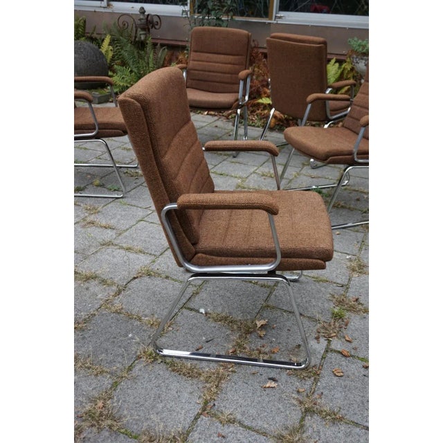 Mid-Century Modern Vintage Conference Chairs from Drabert, 1970s, Set of 6 For Sale - Image 3 of 18