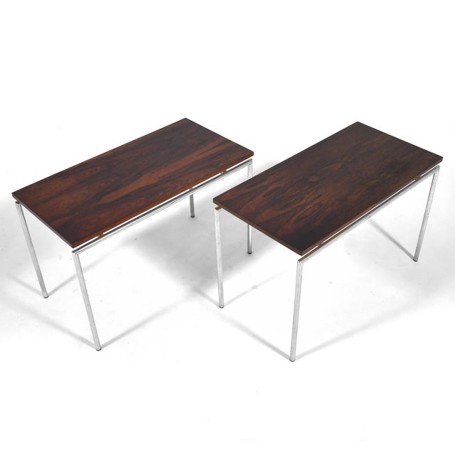 Jason Møbler Pair of Knud Joos Rosewood Tables by Jason Mobler For Sale - Image 4 of 6