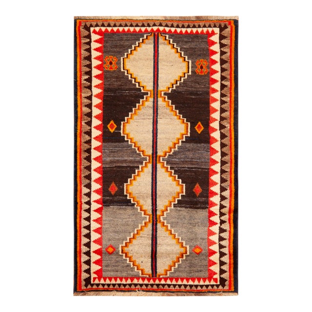 Nazmiyal Collection Vintage Persian Gabbeh Rug For Sale