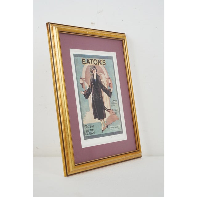 Professional double matted and framed limited edition reproduction print of The T. Eaton Company's Fall and Winter...