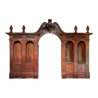 Antique Northern Red Pine Room End With Passageway For Sale