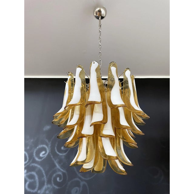 Vintage Italian Caramel Murano Glass Chandelier from Mazzega, 1970s For Sale - Image 6 of 18