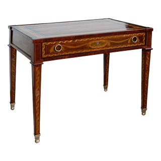 Antique Lombard Center Desk in Wood, Late 18th Century For Sale
