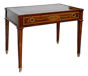 Antique Lombard Center Desk in Wood, Late 18th Century