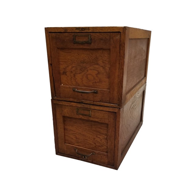 Vintage Wood Stacking File Drawers a Pair Chairish