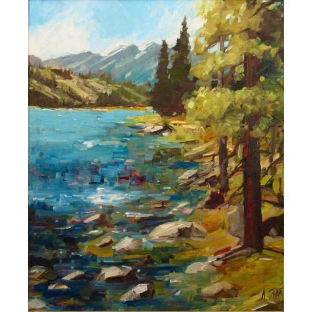 Impressionist Andrew (Andy) Skaff Fallen Leaf Summer (Lake Tahoe) 2015 Painting For Sale - Image 3 of 8