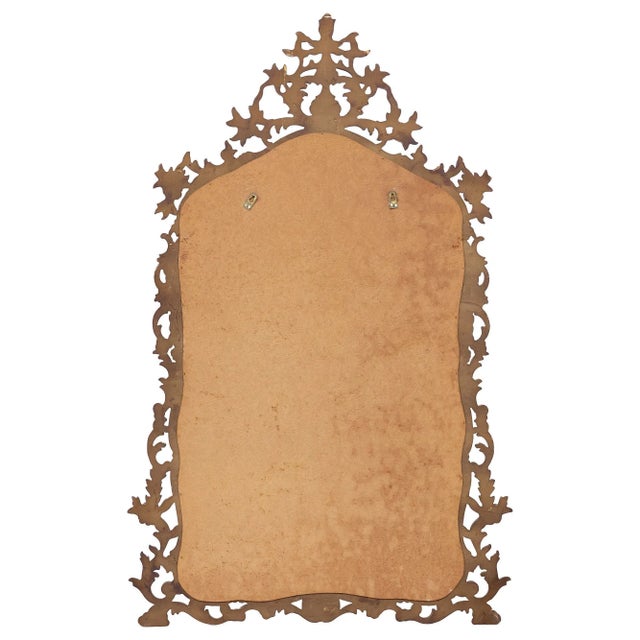 French Louis XV Style Giltwood Wall Mirror, 56”h For Sale - Image 4 of 4