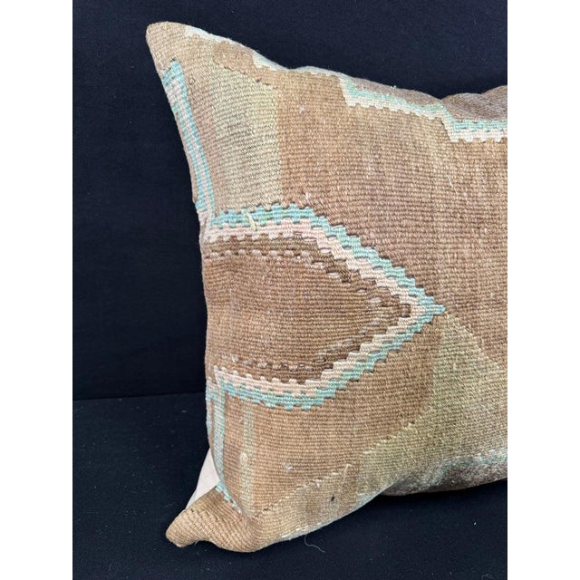 Turkish Hemp Pillow Cushion Natural Mint Green Brown Pillow Cushion Cover 24"x24" #30415 Enhance your home decor with our...