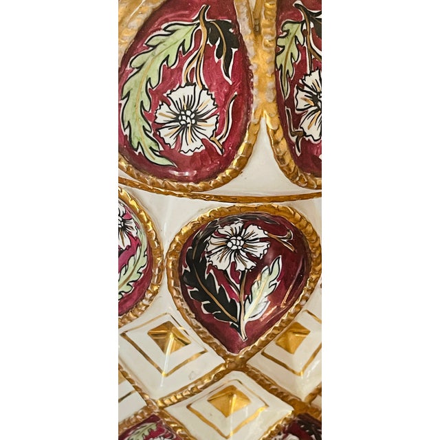 Italian Antique Italian Cantagalli Daliso Lustro Handpainted Lamp For Sale - Image 3 of 8