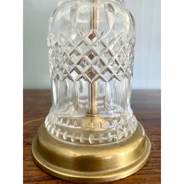 Late 20th Century Federick Cooper Hollywood Regency Cut Glass & Brass Table Lamp For Sale - Image 4 of 10