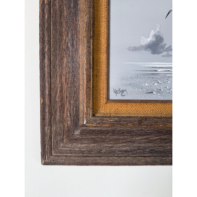 Wood 1980’s Rex Duggar Ocean Seascape Oil on Canvas Painting– Framed For Sale - Image 7 of 11