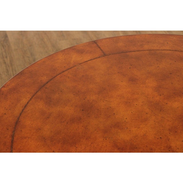 Late 20th Century Empire Style Partial Gilt Pedestal Center Table For Sale - Image 11 of 13