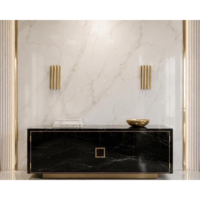Mid-Century Modern Gold Anodized Aluminum Wall Sconces from Erco, 1960s, Set of 2 For Sale - Image 4 of 15