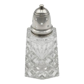 Early 20th Century Goldsmiths & Silversmiths Co. Sterling and Cut-Glass Sugar Caster, 1911 For Sale