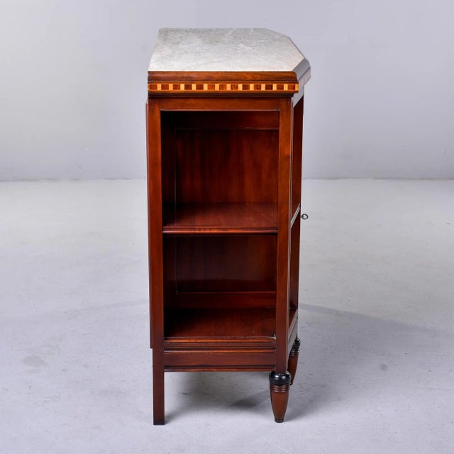 Brown Art Nouveau Style Mahogany Sideboard With Marble Top For Sale - Image 8 of 13