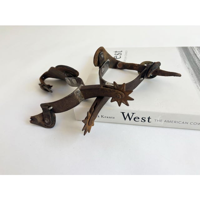 1950s Vintage Western Cowboy Spurs, a Pair For Sale - Image 4 of 7