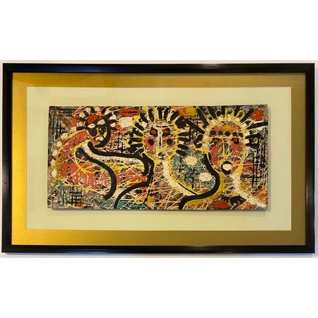 Jean-Michel Basquiat Style Neo-Expressionist Mixed Media Abstract Figural Painting For Sale - Image 12 of 12