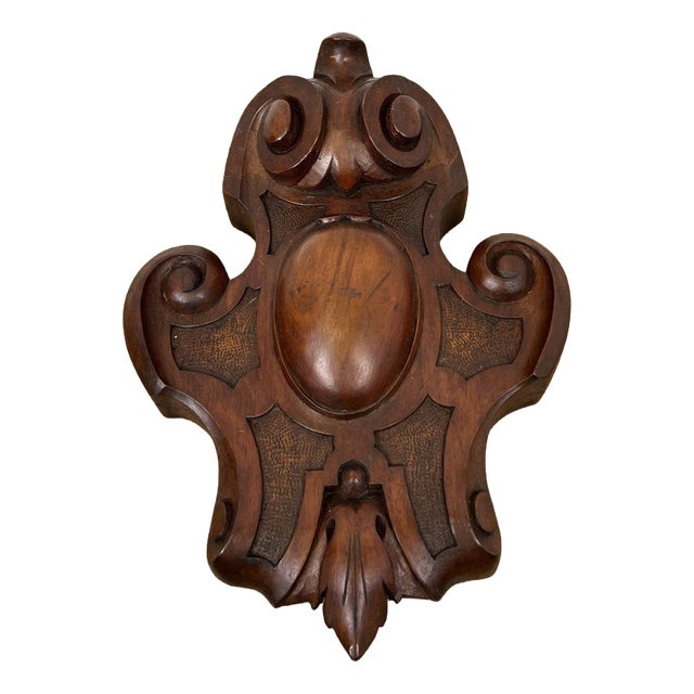 Antique French Pediment in Walnut For Sale