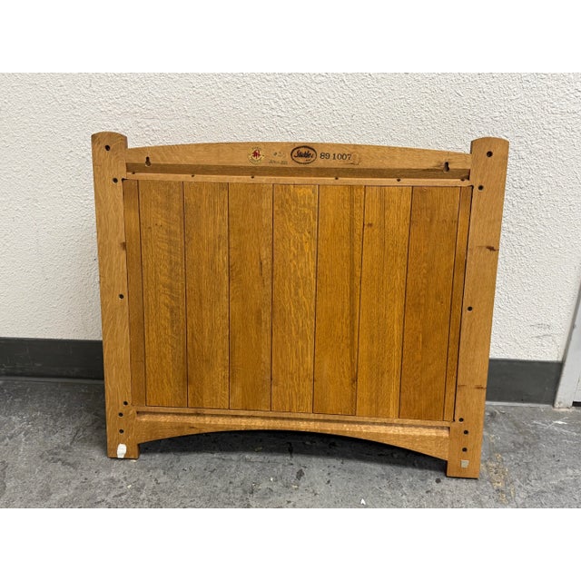 Circa 2001 Stickley Furniture Oak Wall Mounted Plate Rack For Sale - Image 10 of 12