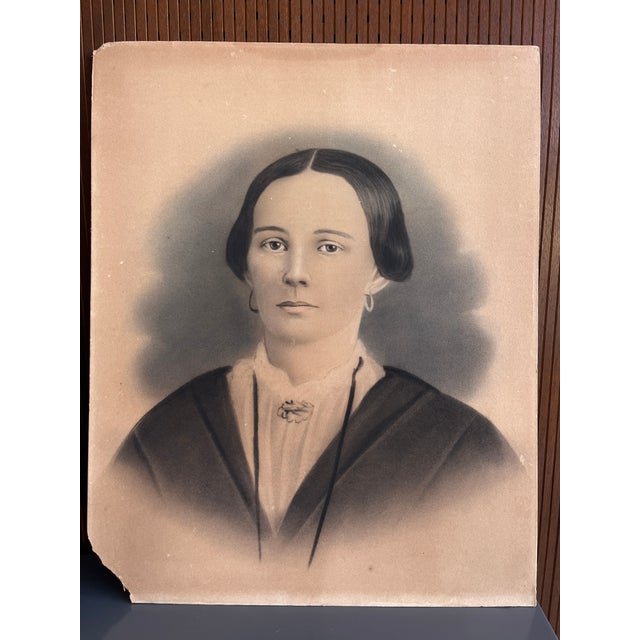 Large Victorian Portrait of Woman From 1800s 20x16 For Sale - Image 10 of 10