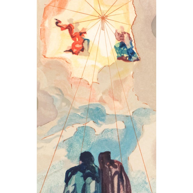 Salvador Dalí 1963 Dalí Divine Comedy Engraving Paradis Chant 16 "Chronologie De Cacciaguida" (Cacciaguida Chronology) For Sale - Image 4 of 9