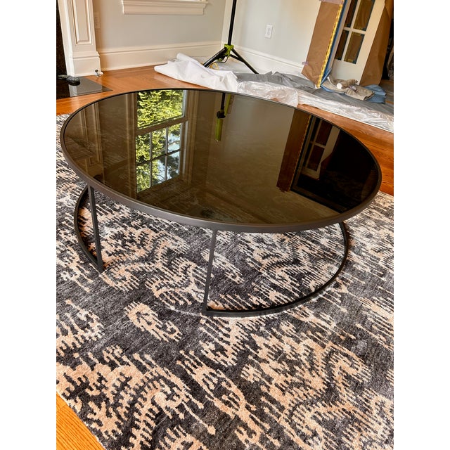 Contemporary Contemporary Black Glass Coffee Table For Sale - Image 3 of 3