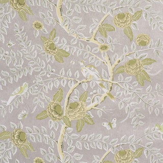 SAMPLE - Schumacher Tole Bird Wallpaper In Spring For Sale