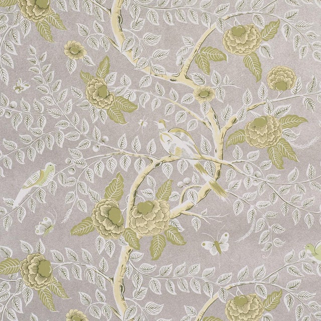 SAMPLE - Schumacher Tole Bird Wallpaper In Spring For Sale